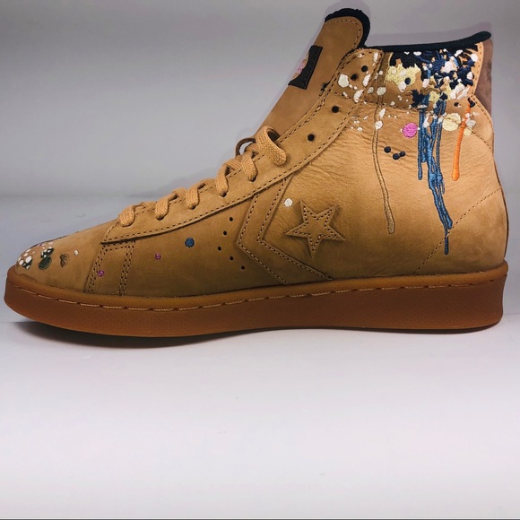 Converse Bandulu Pro Leather Tan Multicolor Shoes - Picture 3 of 8